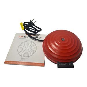 Crownful Mini Waffle Maker Mini Gaufrier 5.7X5 12X3 15in (LxWxH) CF-WM01